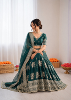 Prazu Fashion Rama Jatan Silk Thread With Sequence Designer Lehenga | Grocsy