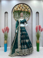 Prazu Fashion Rama Jatan Silk Thread With Sequence Designer Lehenga | Grocsy