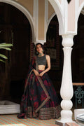 Prazu Fashion Black Organza Digital Printed Lehenga Choli | Grocsy