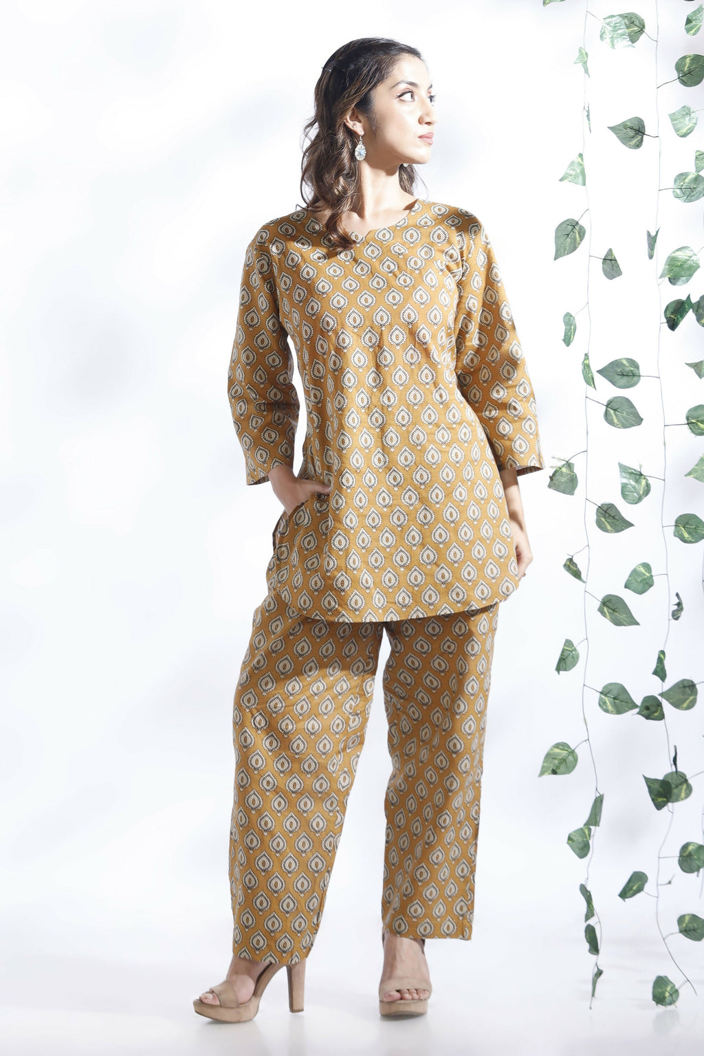 Breathables Yellow Butta Cotton Co-Ord Set | Grocsy