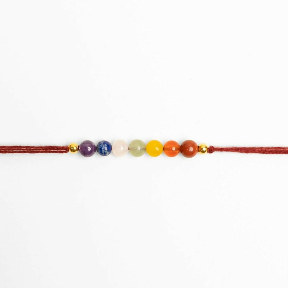 Indianvibez Bodh Eternal Aura Real Crystal Stone Rakhi With Authenticity Certificate | Grocsy