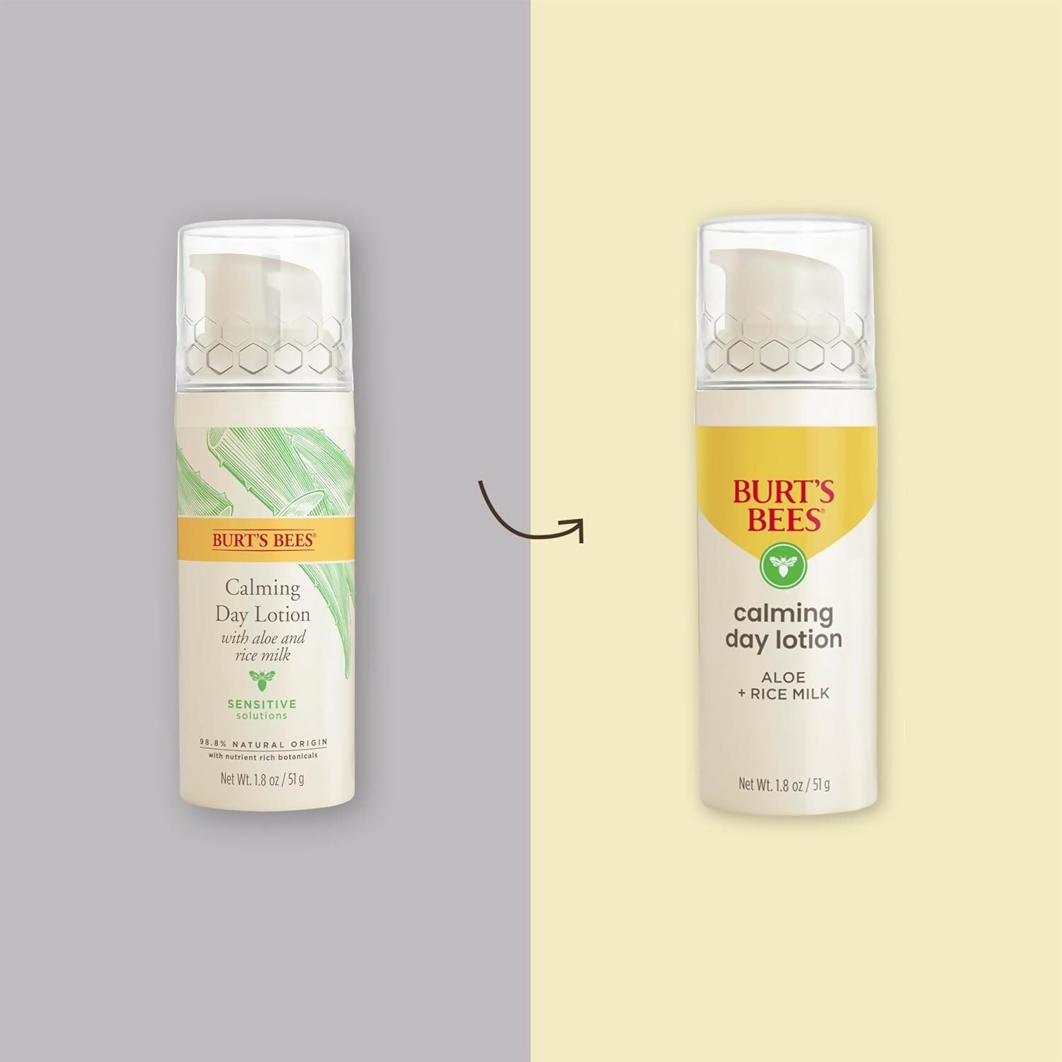 Burt's Bees Calming Day Lotion with Aloe + Rice Milk for Sensitive Skin | Grocsy