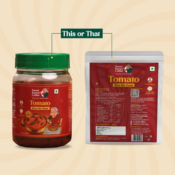 Sweet Karam Coffee Tomato Rice Mix Paste (Ready in Minutes) | Grocsy