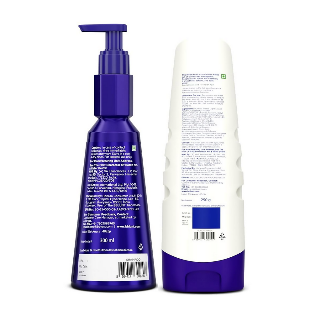 BBlunt Intense Moisture Shampoo and Conditioner Combo | Grocsy