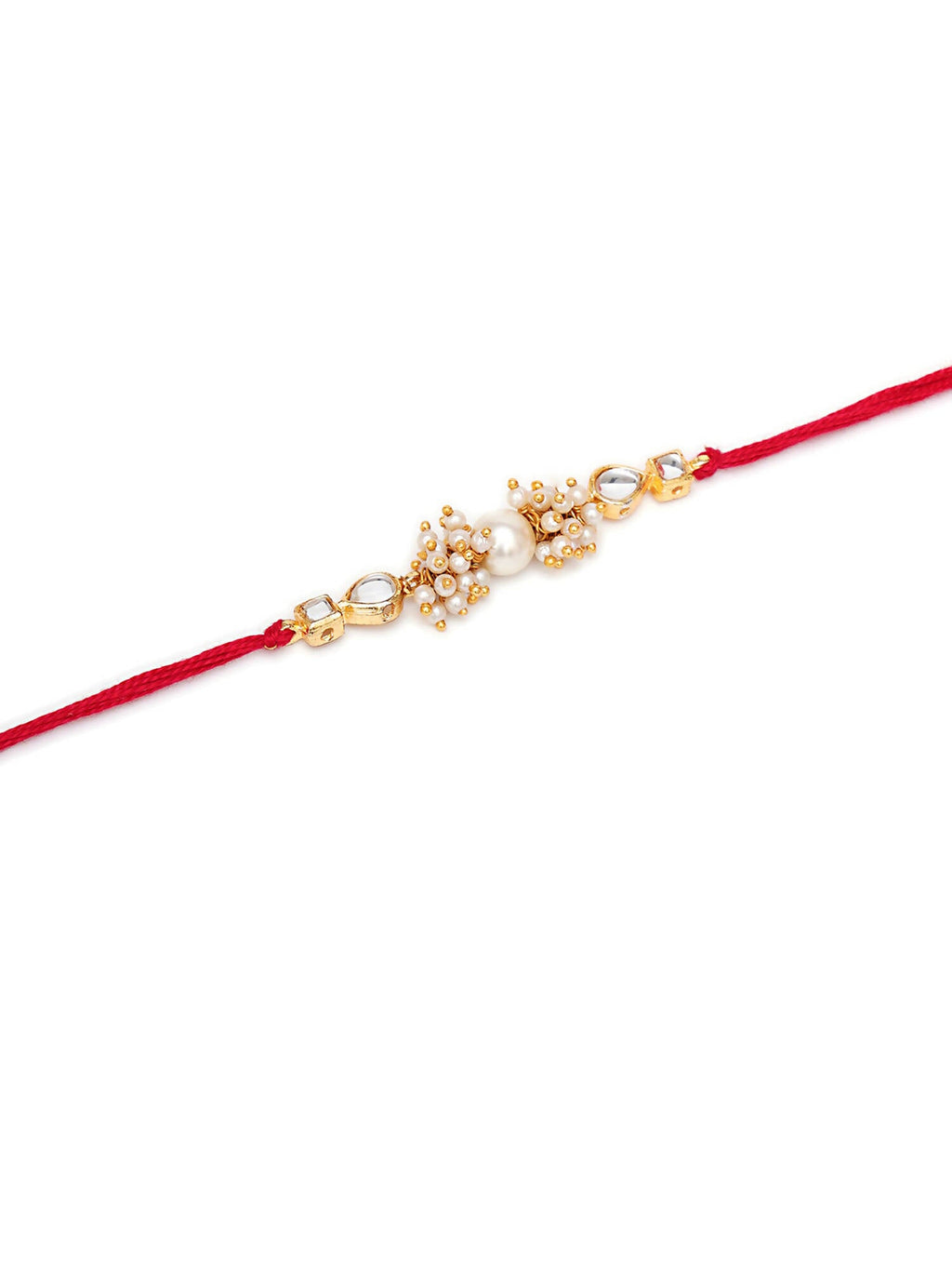 Designer kundan Rakhi - Ruby Raang | Grocsy