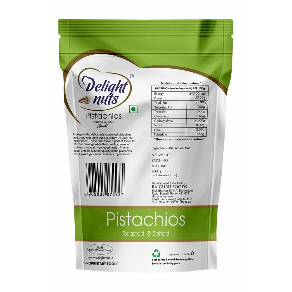 Delight nuts Pistachios Roasted & Salted | Grocsy