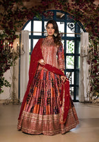 Women's Wedding Traditional Multi Dull Satin Lehenga Choli - Kaushlya | Grocsy
