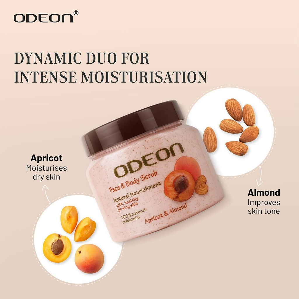 Odeon Apricot & Almond Face & Body Scrub | Grocsy