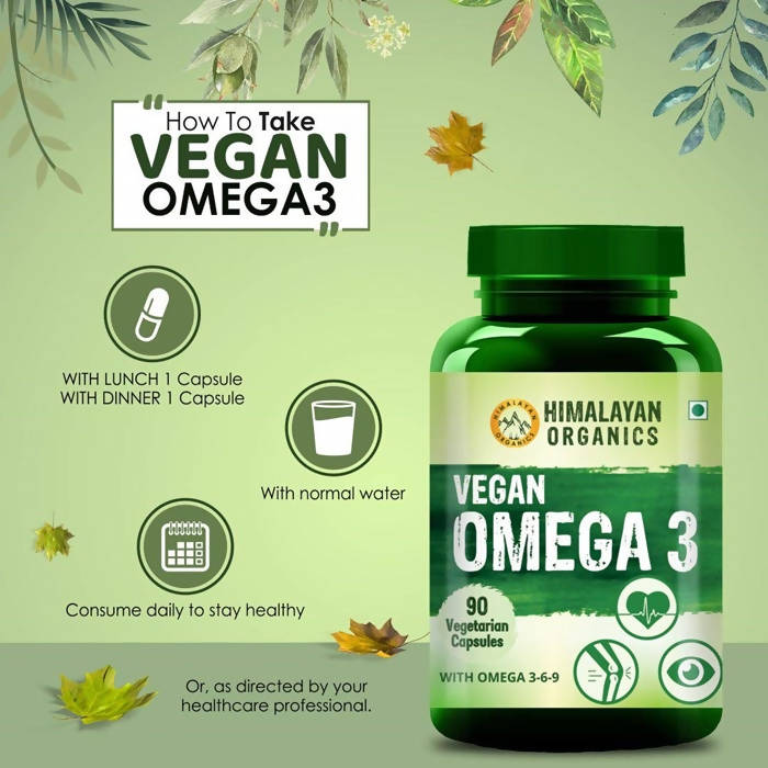 Himalayan Organics Vegan Omega 3 Vegetarian Capsules | Grocsy