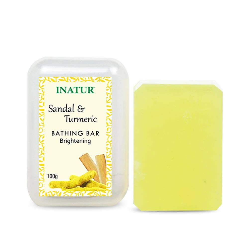 Inatur Sandal & Turmeric Bathing Bar | Grocsy