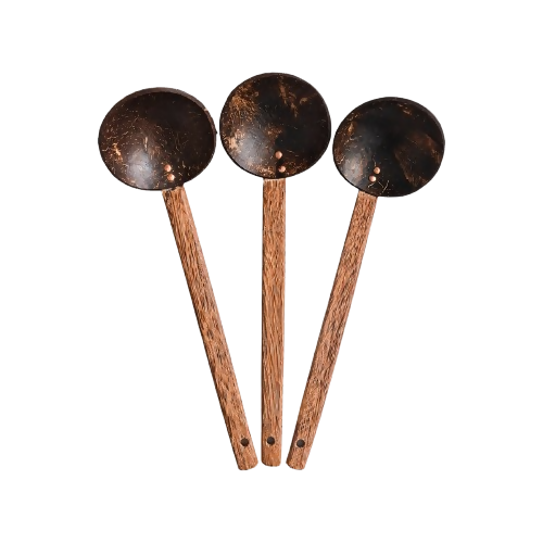 Thenga Coconut Shell Ladles/Spoon Set | Grocsy