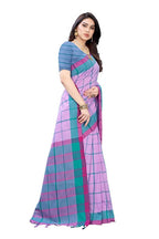 Vamika Lavendar Cotton Silk Weaving Saree (Google Lavender) | Grocsy