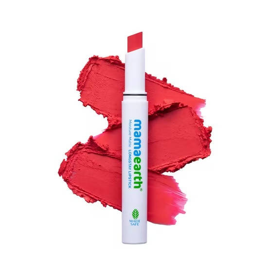 Mamaearth Moisture Matte Long Stay Lipstick-Melon Red | Grocsy