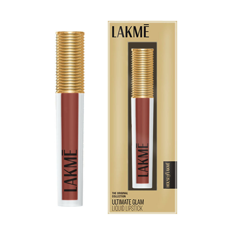 Lakme Ultimate Glam Matte Liquid Lipstick - Nude Latte | Grocsy