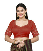 Joban Fashion Women's Red Embroidered Stitched Blouse | Grocsy
