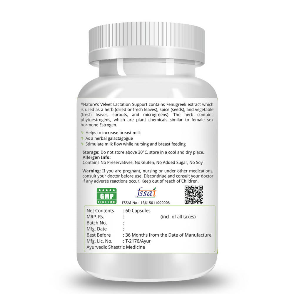 Nature's Velvet Lactation Support Capsules | Grocsy