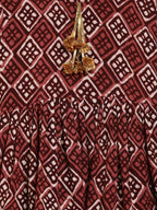 Ahalyaa Maroon Rayon Printed Kurta Palazzo Sets for Kids For Girls | Grocsy