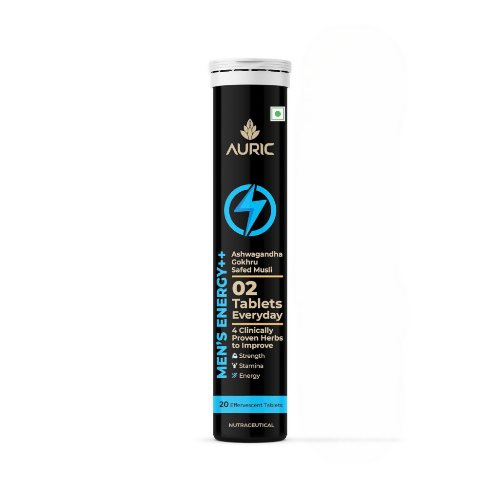 Auric Men's Energy++ Effervescent Tablets | Grocsy
