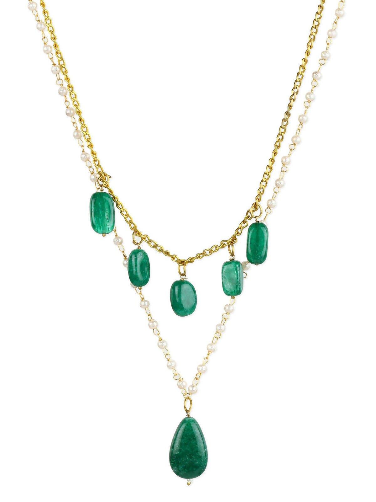Women's Gold-Polished Necklace - Ruby Raang | Grocsy