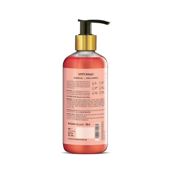 Layerr Wottagirl Rose & Vitamin E Shower Gel | Grocsy