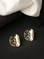 NVR Women Gold-Polished Contemporary Studs Earrings | Grocsy
