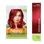 Nisha Creme Hair Color for Women & Men - Flame Red | Grocsy
