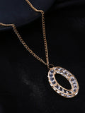 NVR Women Gold-Polished Oxidised Bohemian Necklace | Grocsy