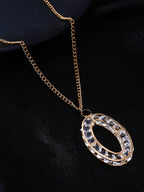NVR Women Gold-Polished Oxidised Bohemian Necklace | Grocsy