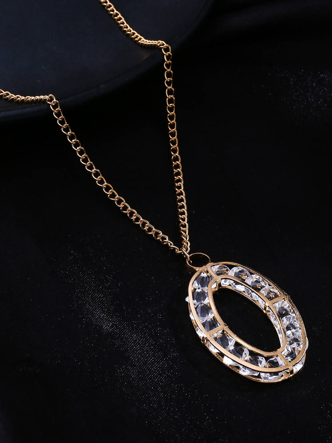 NVR Women Gold-Polished Oxidised Bohemian Necklace | Grocsy