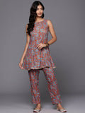 Ahalyaa Women's Traditional Wear Co-ods - Teal Blue | Grocsy