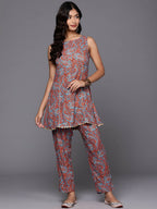 Ahalyaa Women's Traditional Wear Co-ods - Teal Blue | Grocsy