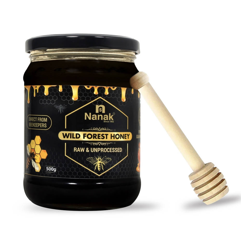 Nanak Wild Forest Raw & Unprocessed Honey-500 gm | Grocsy