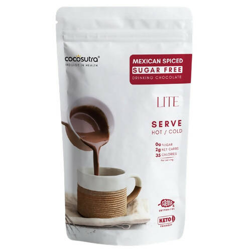 Cocosutra Lite -Sugar Free Drinking Chocolate Mix - Mexican Spiced | Grocsy