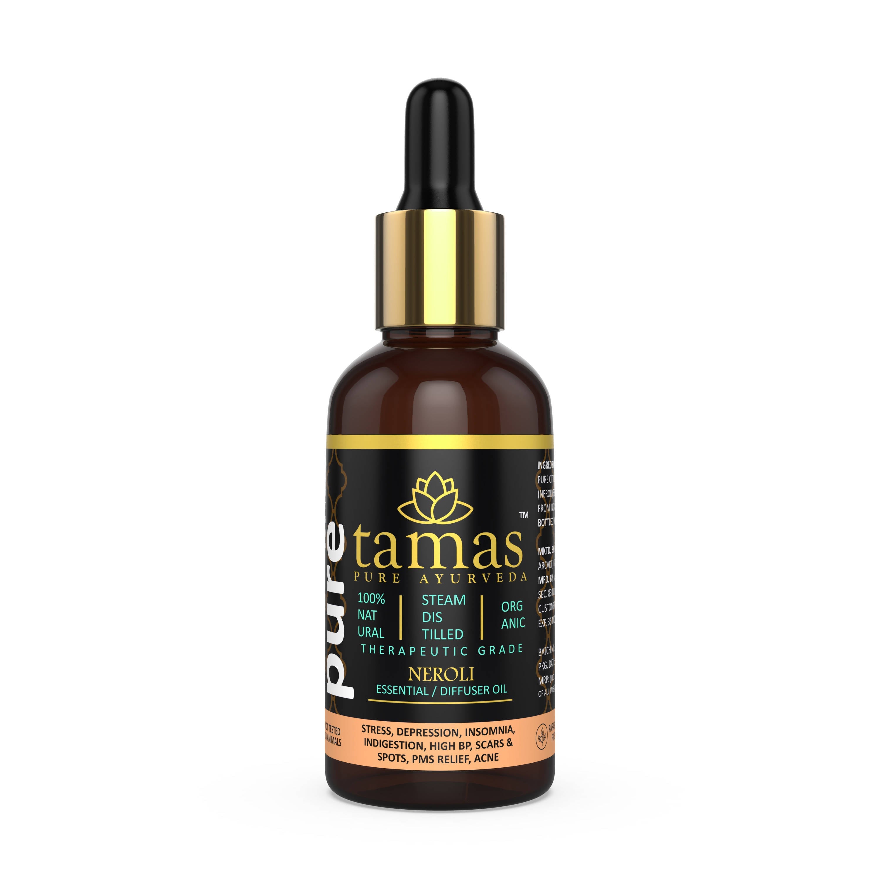 Tamas Pure Ayurveda 100% Organic Neroli Essential Oil-USDA Certified Organic | Grocsy