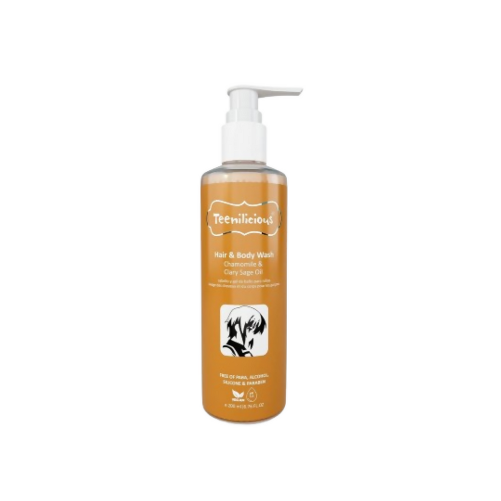 Teenilicious Hair & Body Wash With Chamomile & Clary Sage Oil | Grocsy