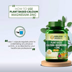 Himalayan Organics Plant Based Calcium + Magnesium + Zinc, D3+K2 Vegetarian Capsules | Grocsy