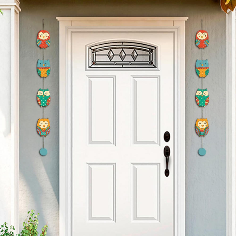 Artvibes Cute Owls Decorative MDF Wooden Wall Art for Home | Grocsy