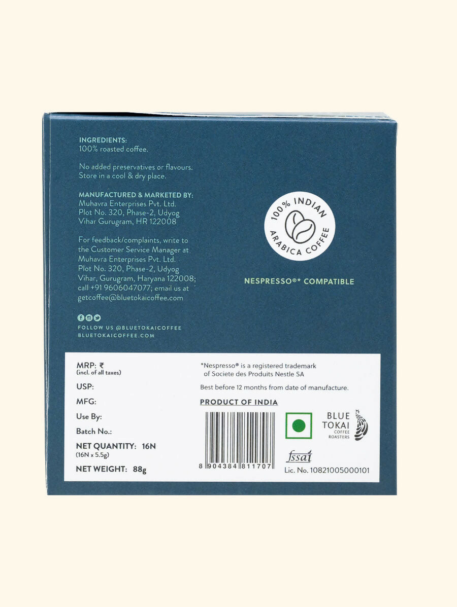 Blue Tokai Attikan Estate Coffee Capsules | Grocsy