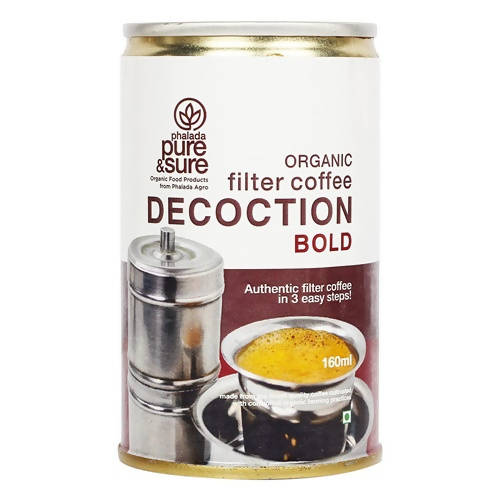 Pure & Sure Organic Filter Coffee Decoction - Bold | Grocsy