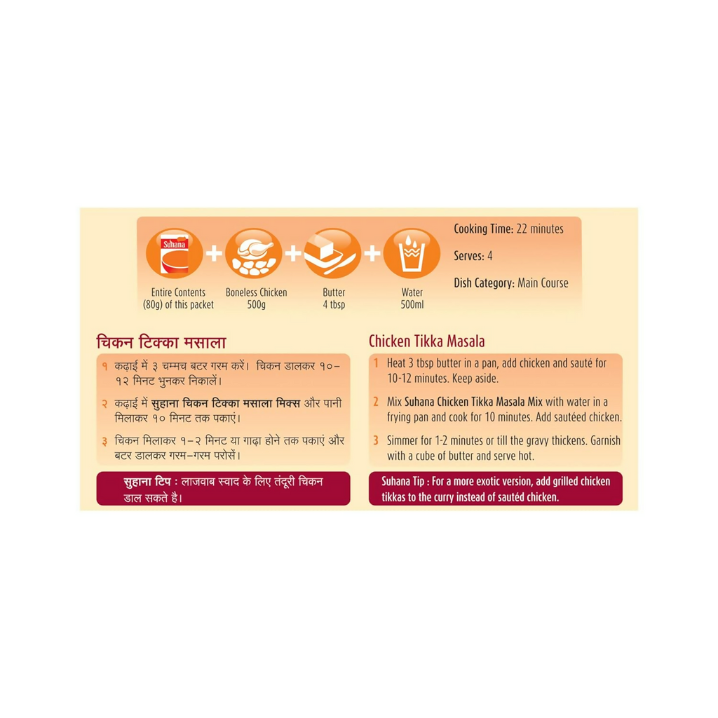 Suhana Chicken Tikka Pouch Spice Mix | Grocsy