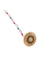 NVR Women's Trending Stylish Gold-Polished Maang Tikka | Grocsy