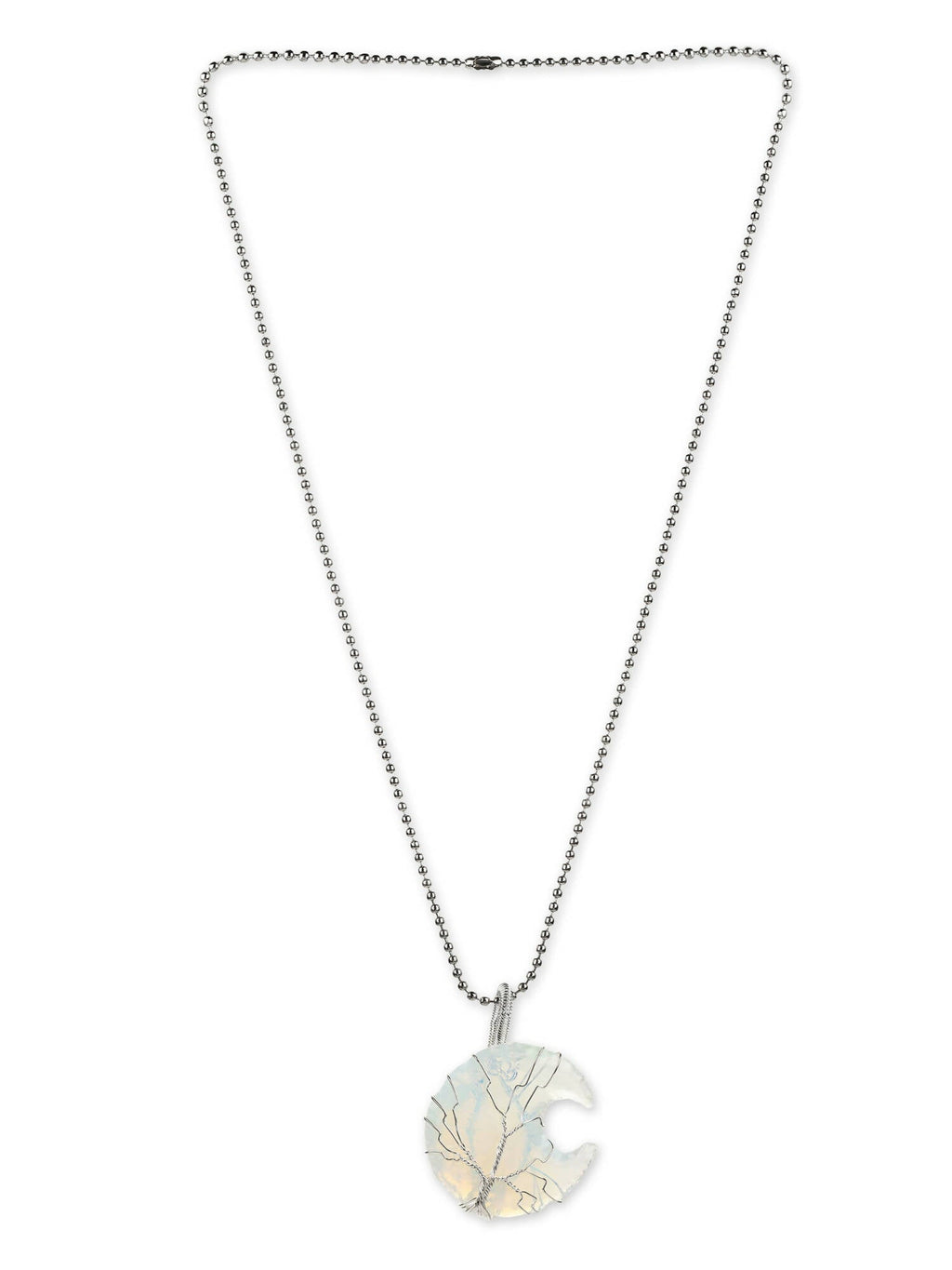 Women's Silver-Toned Blue Silver-Plated Handcrafted Chain - Ruby Raang | Grocsy