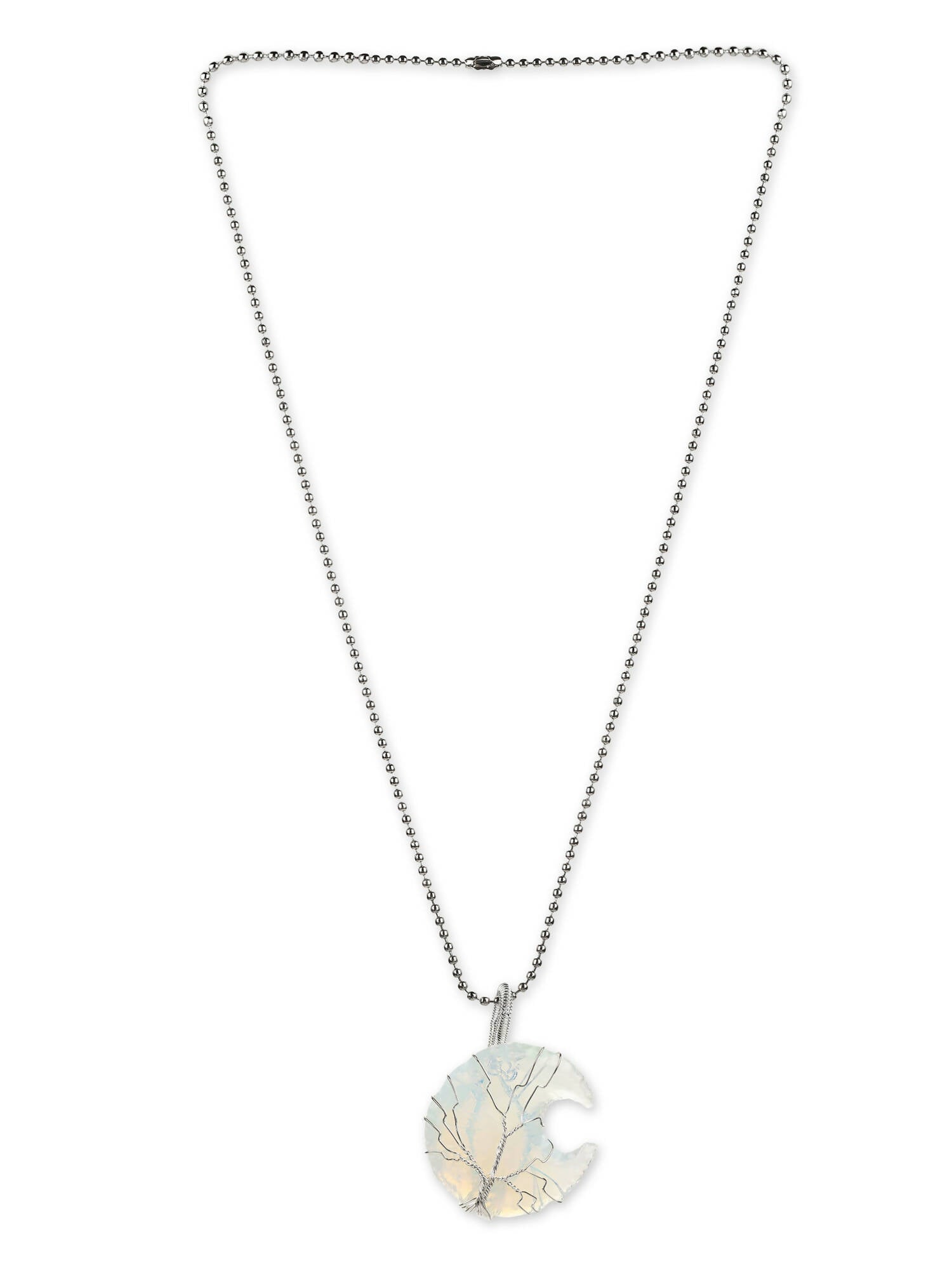 Women's Silver-Toned Blue Silver-Plated Handcrafted Chain - Ruby Raang | Grocsy