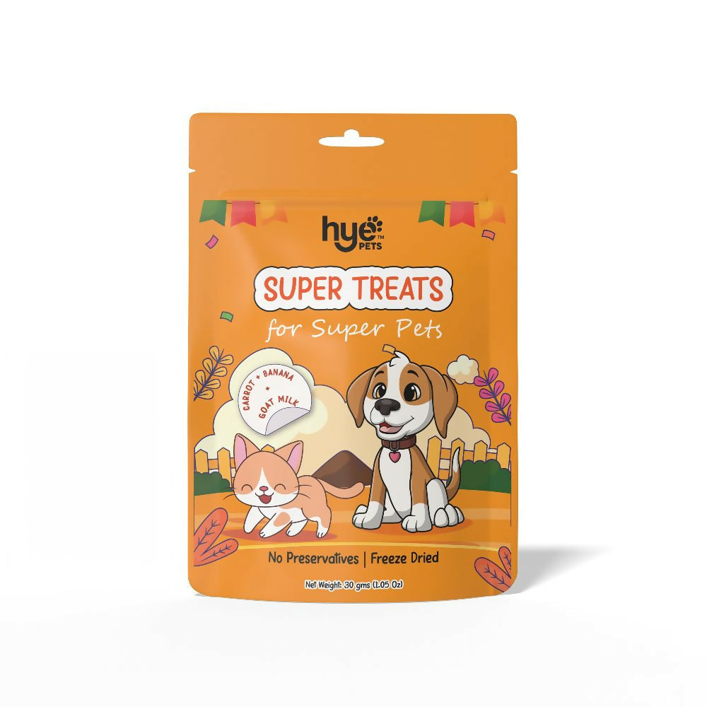 Hye Pets Super Treats For Super Pets – Freeze Dried Treats Made With Goat Milk, Carrot & Banana | Grocsy