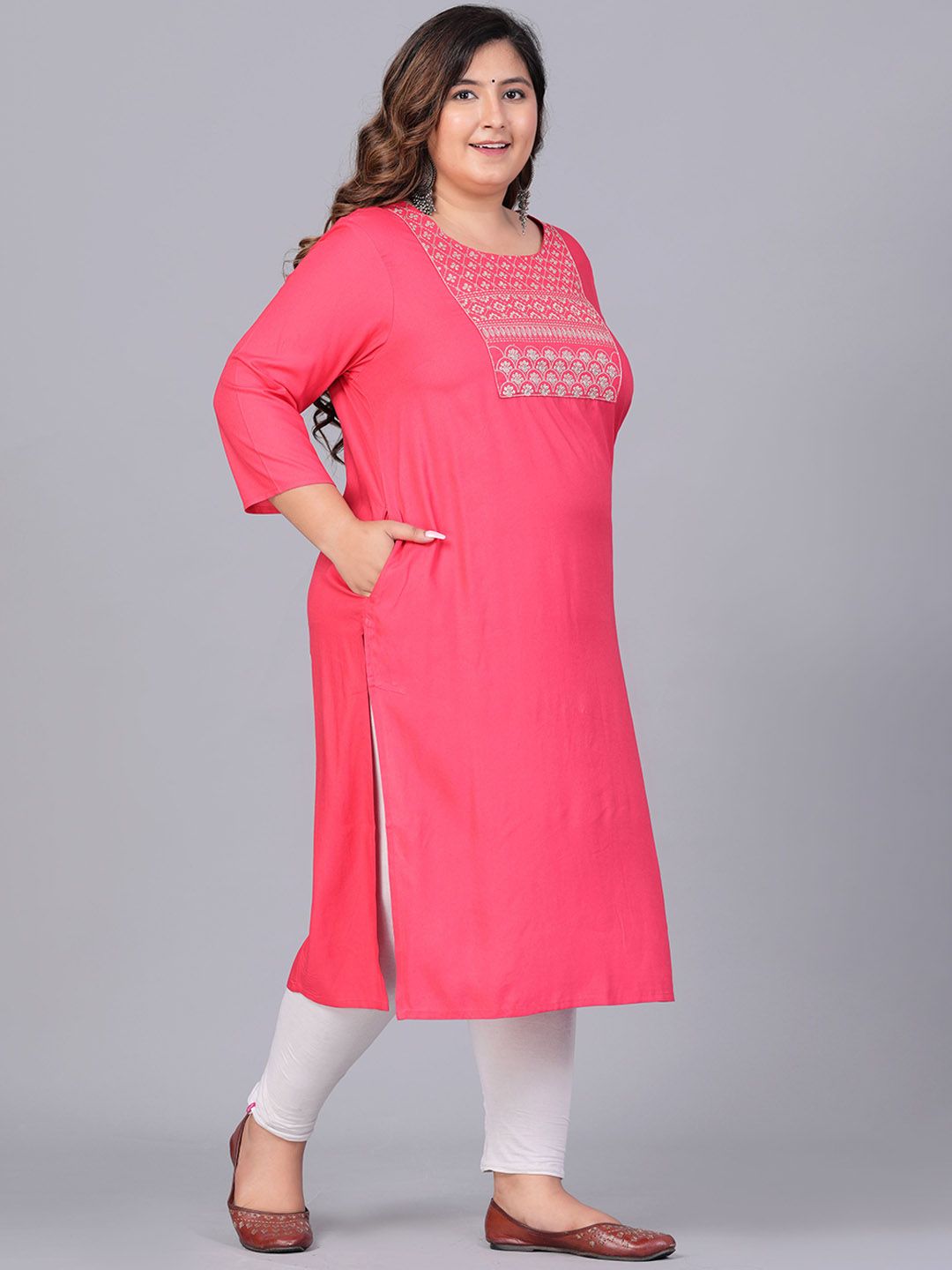 Sztori Women Yoke Design Thread Work Kurta | Grocsy