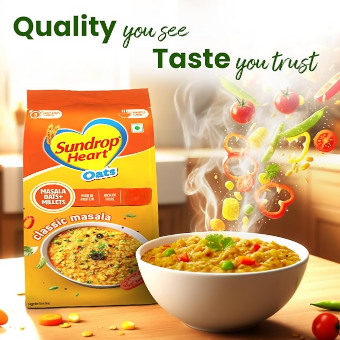 Sundrop Heart Classic Masala Oats With Millets | Grocsy