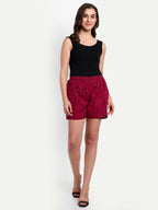 Alvano Beautiful Printed Maroon, Green Bermuda Shorts, Night Shorts, Regular Shorts, Boxer Shorts, Beach Shorts, Basic Shorts | Grocsy