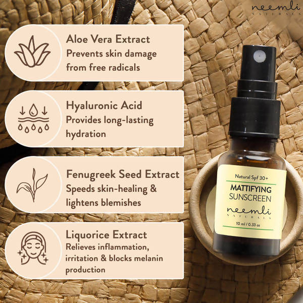 Neemli Naturals Natural SPF 30+ Mattifying Sunscreen | Grocsy