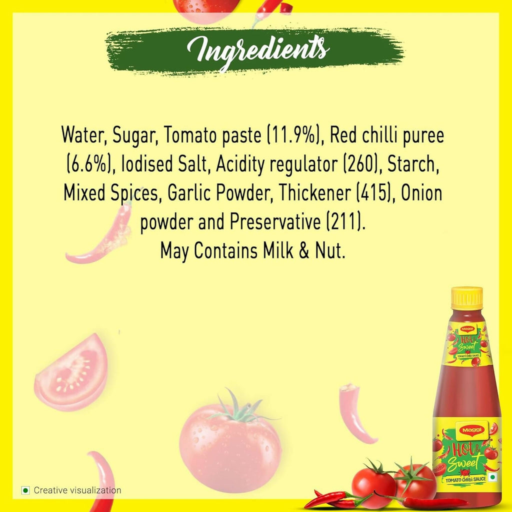 Maggi Hot & Sweet Tomato Chilli Sauce, Perfect Blend of Tomatoes & Chillies | Grocsy