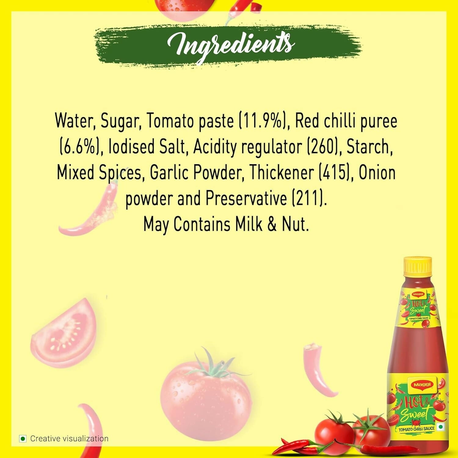 Maggi Hot & Sweet Tomato Chilli Sauce, Perfect Blend of Tomatoes & Chillies | Grocsy